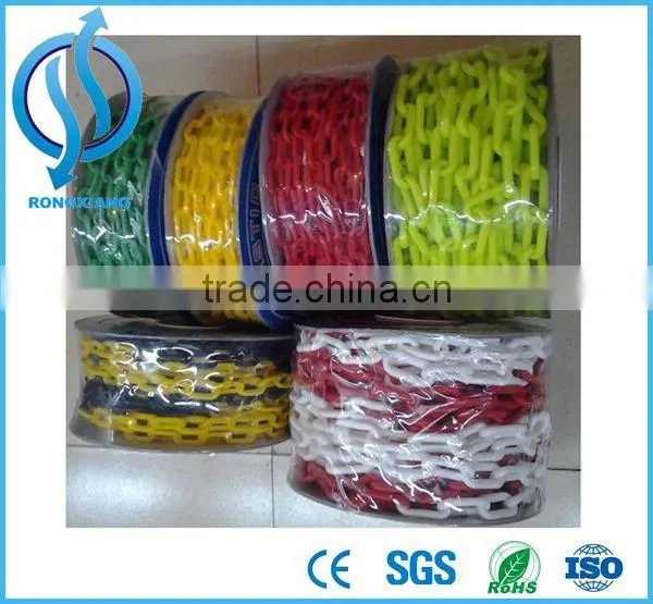 6mm Yellow and Black Safety Barrier Plastic Chain for Traffic Cones photo-2