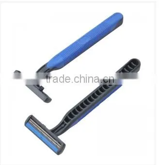 Cheapest Twin Blade Rubber Handle Razor Compete With Gilette Blue 2