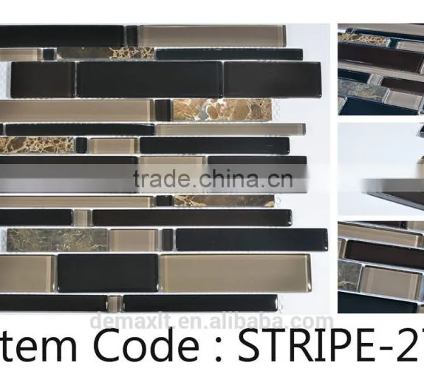 Glass&natural Coffee Stone Mosaic Blends