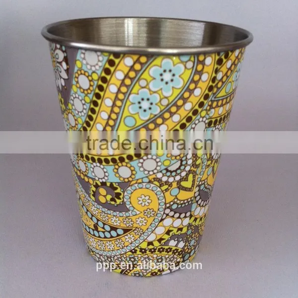 Single-wall Stainless Steel Mug/curl Rim Water Cup/stackable Save Space Coffee Tumbler photo-6