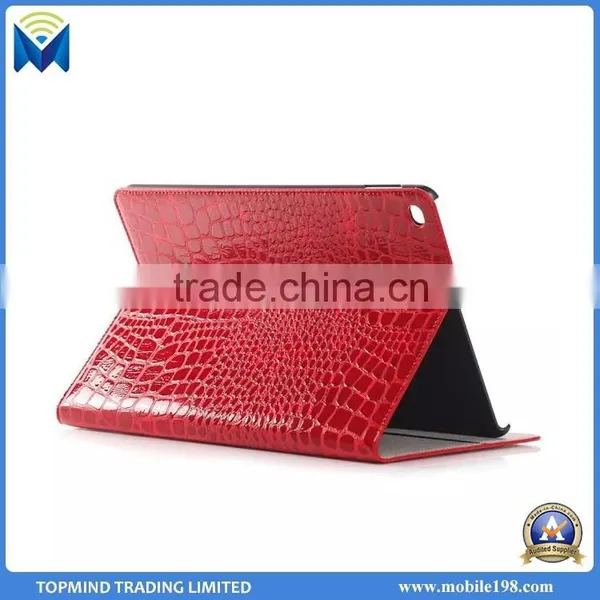 Crocodile Leather Case for IPad Air 2, Wallet Case Cover for IPad Air 2 With Card Slot photo-3