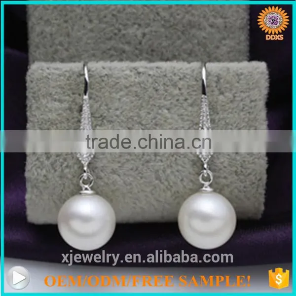 2016 Latest TOP Quality Shell Pearl S925 Silver Jewelry Earrings photo-3