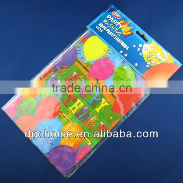 High Density Polyethylene Colorful Happy Birthday Plastic Candy Bag for Kids photo-4