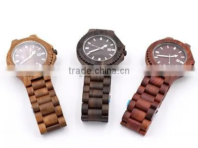 Hot Selling Fashion Round Dial Quartz Wood Watch photo-6