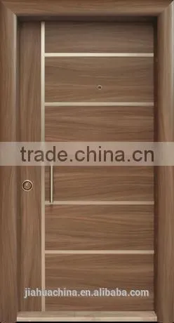 Solid Engineering Wood Door Frame Armored Entrance Arch Gate Bullet Proof Flush Door photo-4