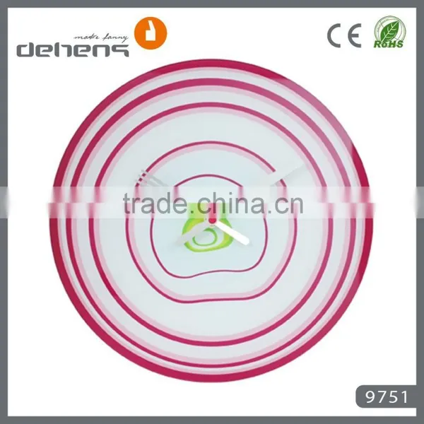Decorative Funny Glass Wall Clock With Fruit Shape Design photo-2