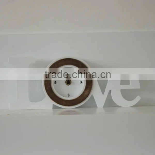 White Funny Wooden Clock photo-3