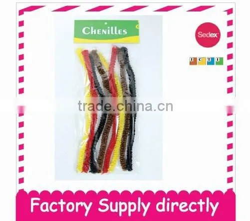 New Cheap Colorful Thick Curly Loopy Chenille, Jumbo Loopy Chenille Stem