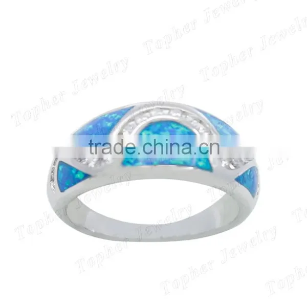 925 Fashion Literary Girl Opal Ring Classic Simple Ring Design photo-2