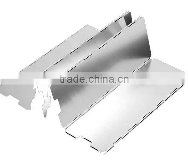 10 Plates Fold Camping Cooker Gas Stove Wind Shield Screen Foldable Outdoor photo-2