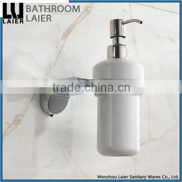 Bathroom Fittings Furniture Zinc Alloy Chrome Finishing Bathroom Accessories Wall Mounted Soap Dispenser photo-3