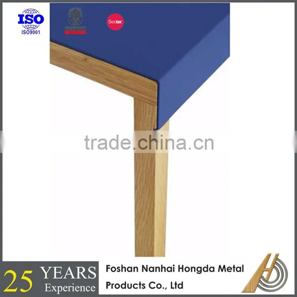 Colorful Wooden Coffee Table With Metal Top photo-2