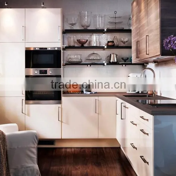 High Glossy Lacquer Modern Kitchen Cabinet Frosted Glass Doors photo-2