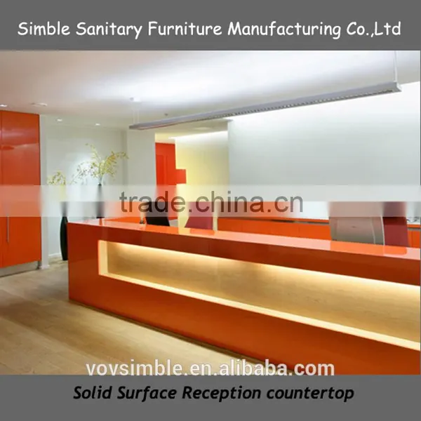 2016 Wholesales Durable Acrylic Solid Surface Reception Desk photo-2