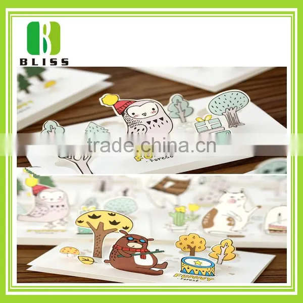 Custom Make Cute Greeting Card Pop up Card 3d Card