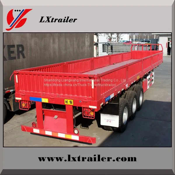 Sinotruck 3 Axles 45tons Drop Sidewall Cargo Semi Trailer photo-4