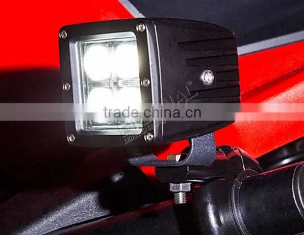 3x3in Sigle LED 15W Cube Pod Pillar 4x4 Jeep Off-road Powersports Motorsports ATV UTV SUV High Power LED Work Light Fog Lamp photo-6