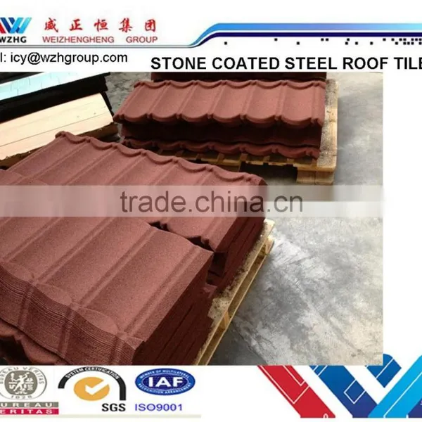 Stone Coated Roof Sheet, Purple/wine Red/green/black Roof Tile for Prefab Houses, Villas photo-6