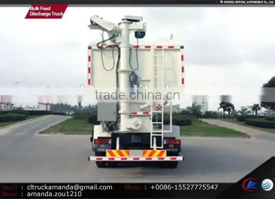 Dongfeng 8*4 Bulk Fodder Discharge Truck, 32cbm Bulk Fodder Delivery Truck, 15.3 Ton Bulk Fodder Carrier for Sale photo-3