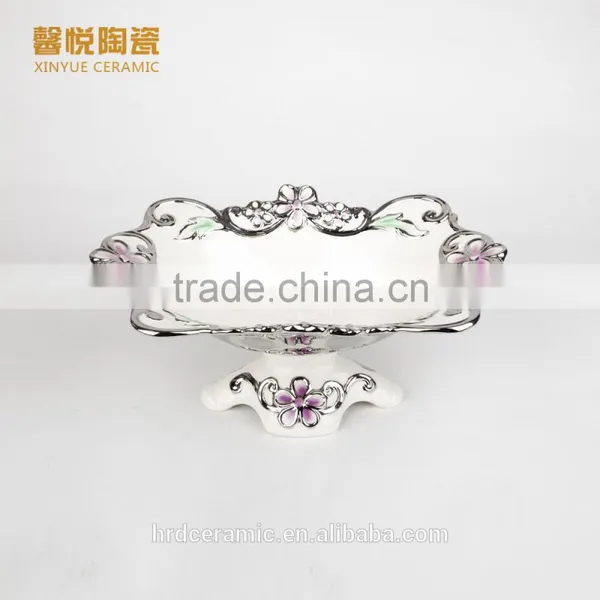Hotel Used Ceramic Chocolate Candy Fruit Plate Golden,whole Porcelain Dish photo-3