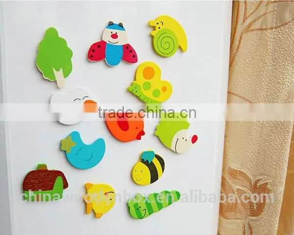 Fashion Wooden Decoration Cartoon Stickers photo-2