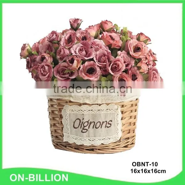 Household Cheap Decorative Handmade Flower Wicker Basket photo-2