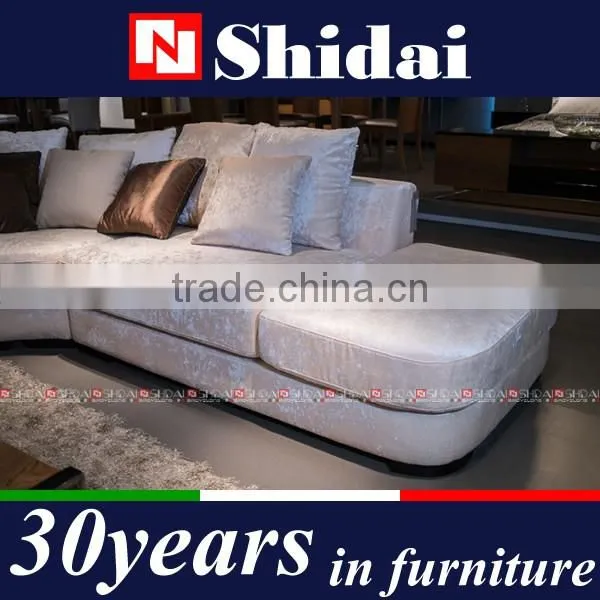 SHIDAI - Modern Beige Microfiber Living Room Sofa Couch Sectional Set Furniture G180 photo-2