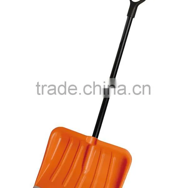 14" Plastic Snow Shovel With Long Metal Handle photo-4