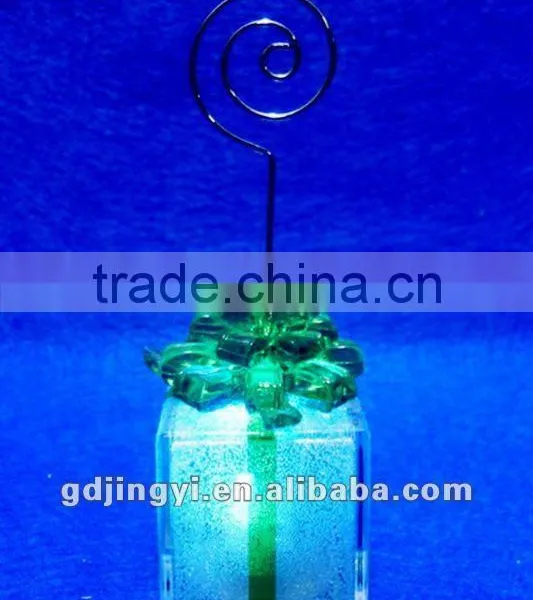 Acrylic Led Lighting Snowman Gift Box Card Holder for Office Supplier photo-4