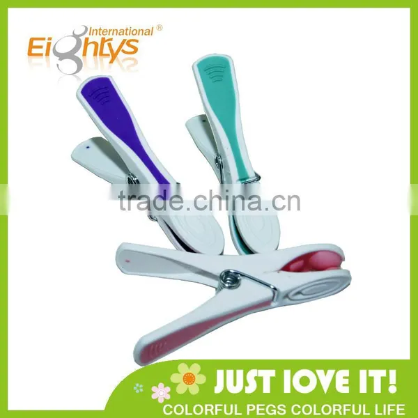 Custom Design Decorated Racks of PP+TPR Colorful Soft Grip Clothes Peg photo-2