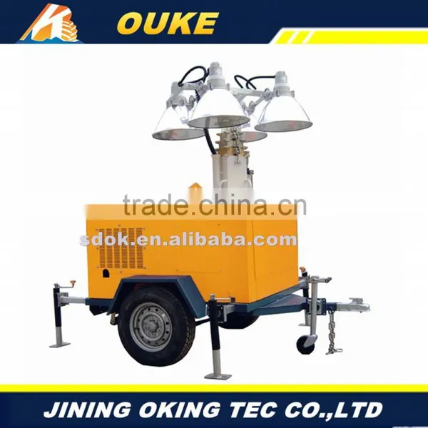 Multifunctional Trailer Mounted Light Tower With High-quality,OKHQ-ZM1000A Trailer Type Mobile Construction Light Tower photo-5