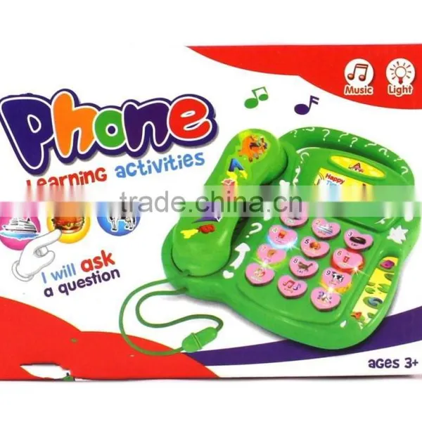 Icti Audited Phone Telephone &Battery Operated Electronic Learning Toy Phone With Flashing Lights Music Animal Sounds Ringtones photo-2