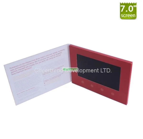 Showcase Company Service 7'' Lcd Video Greeting Card for Business Gifts