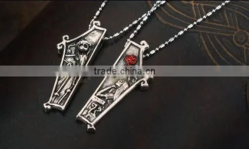 Cheap 2016 New The Nightmare Before Christmas Jack Lisa Couple Pendant Necklace Jewelry Gift photo-2