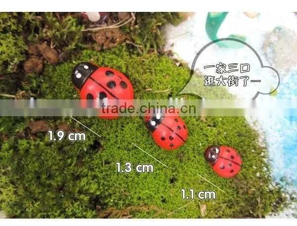 Mini CUTE Fashional Resin Decoration, Mini Coccinella Septempunctata Beatles Micro Landscape Furnishing Articles photo-2