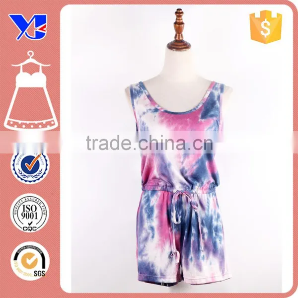 Tied Waist Dip Dye Young Women Prato Clothing Jumpsuit Dress