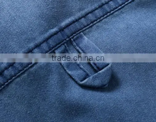 Men's Printed Denim Shirts Short Sleeve Denim Shirt For Men Washed Denim Casual Shirt photo-5