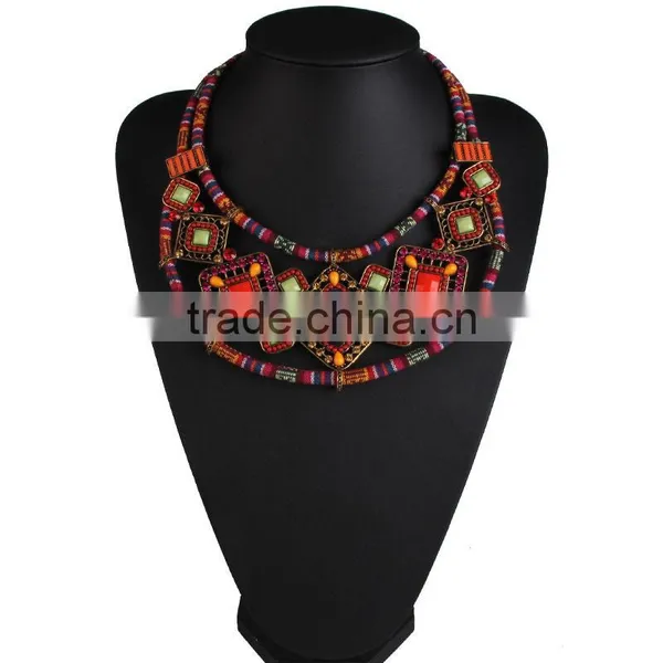 Europe and the United States Ethnic Indian Hand-woven Ethnic Style Necklace photo-3