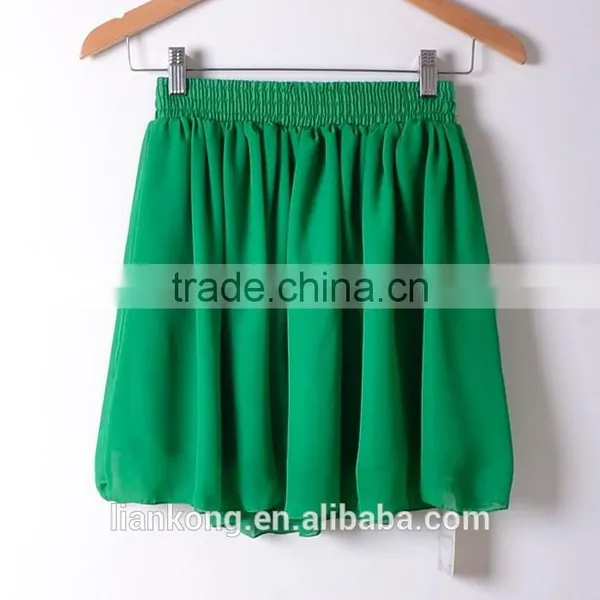 2015 Latest Hot Sell Fashion Popular Girls Chiffon Mature Women Short Skirt photo-5