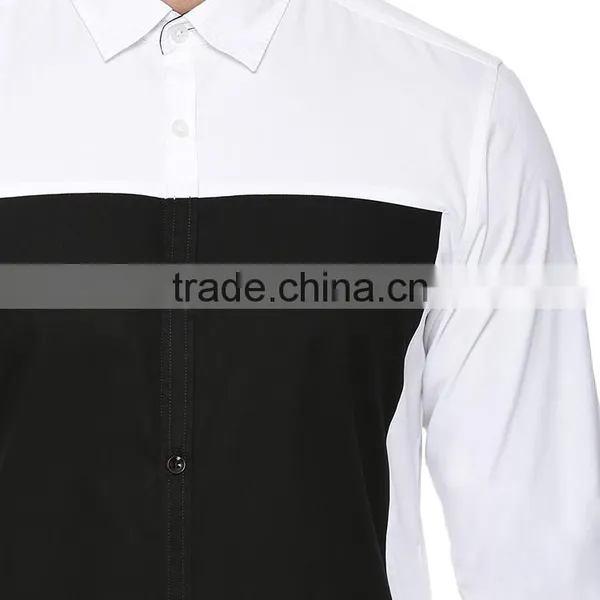 2016 Cotton Long Sleeve Thick Black Mens Shirts Latest Shirts Pattern for Men photo-4