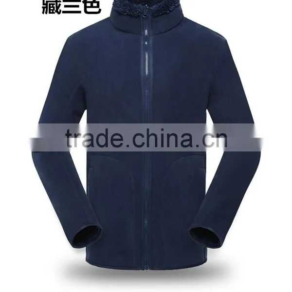 Wholesale Customized Unisex Polar Fleece Jacket Winter Jacket 100% Polyester photo-3