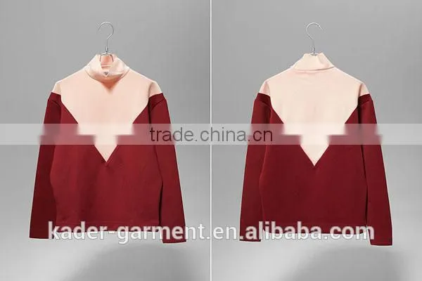 Custom Sweatshirt, Turtleneck Sweatshirts, Color Contrast Sweatshirt Women photo-2
