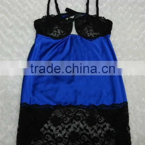 Sexy Transparent Nighty Babydoll Women Camiosole Panty Set photo-2