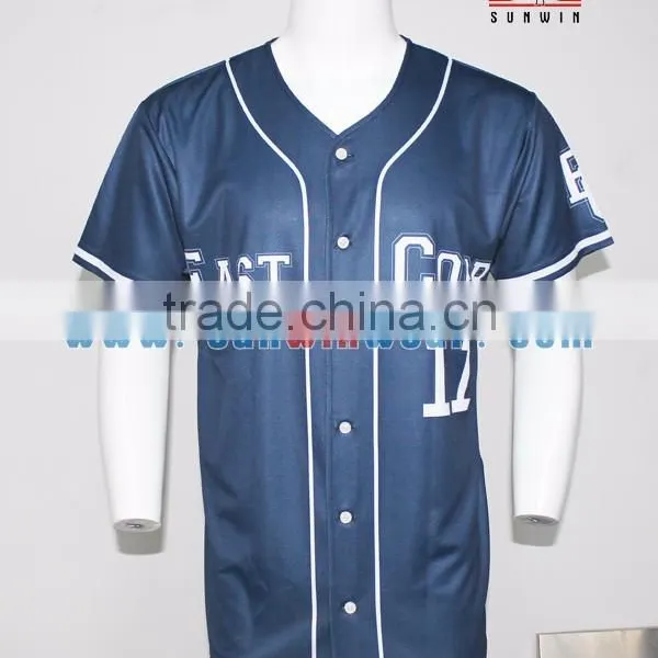 2017 Latest Design Mens Great Solid Wholesale Blank Baseball Jerseys Tees Tops Shirts photo-5