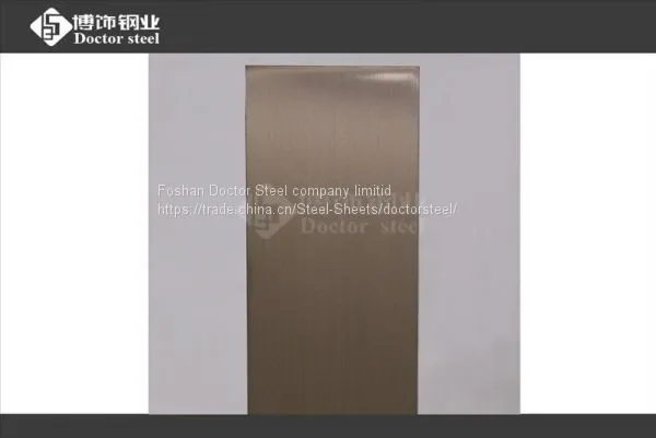 Guangdong Wholesale Color Stainless Steel Sheet,champagne HL Stainless Steel Plate photo-2