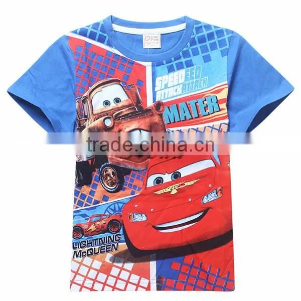 Hot Movie Cars T-Shirt for Kids Wholesale Cartoon Movie T-Shirts With Cheap Price Promotion Cars Cotton T-shirts for Children photo-4