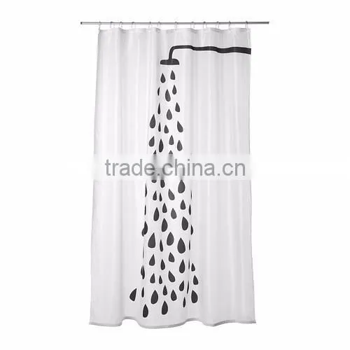 100% Cotoon or 100% Ployster Waterproof Shower Curtain