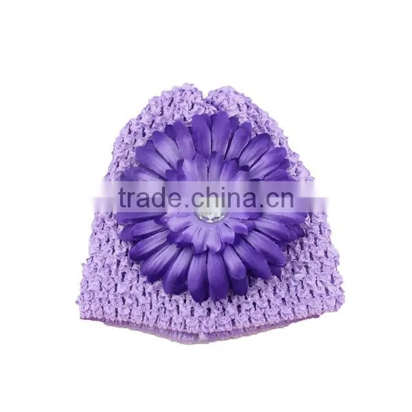 Corchet Beanies Baby Hat With Flower photo-6