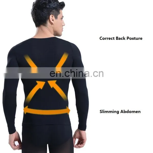 Men Body Shaper Sculpting Long Shirt photo-4