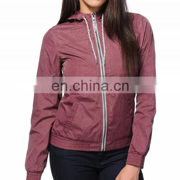 Wholesale Custom Windbreaker Jacket Nylon Coaches Jacket Hooded Lightweight Windbreaker